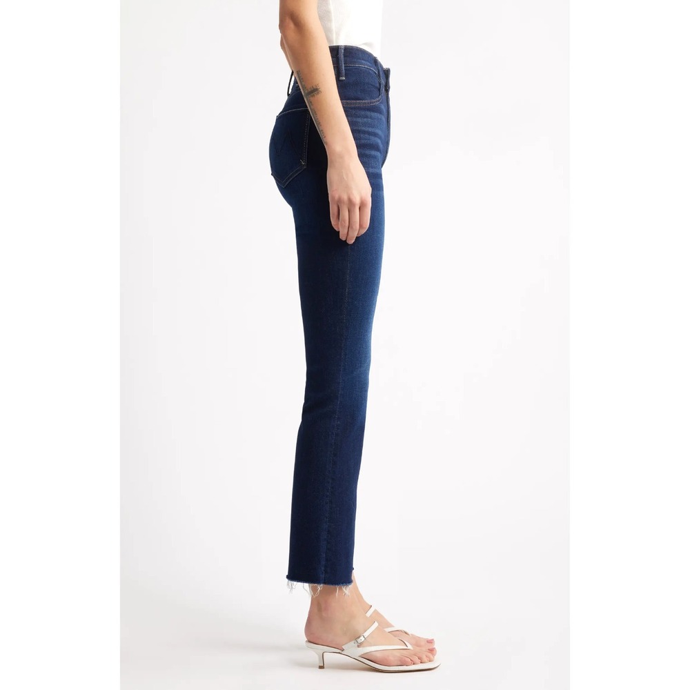 MOTHER Womens Lil' Hustler Ankle Fray in Off Limits Jeans Size 31 Dark Wash - Picture 3 of 14